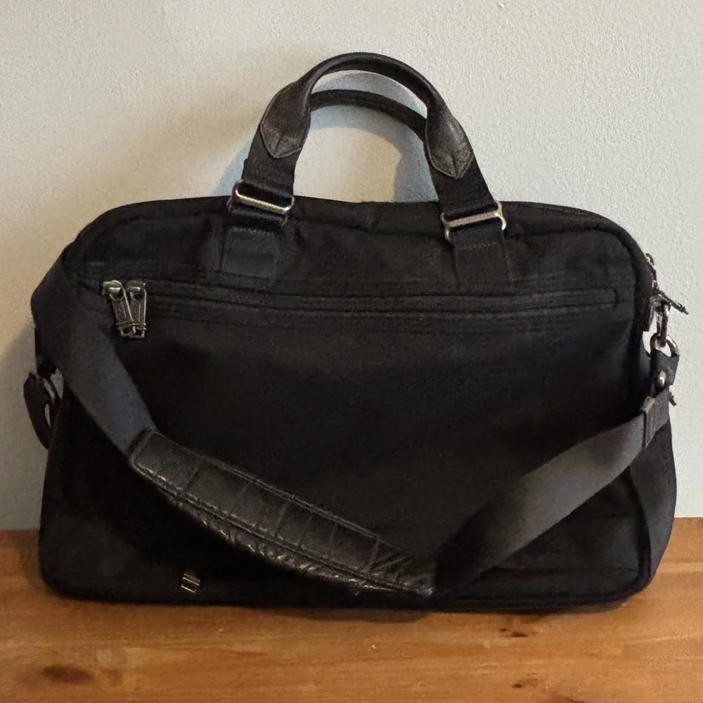 Tumi Alpha Bravo Pinckney Flap Briefcase Laptop Carry Bag Black 22634